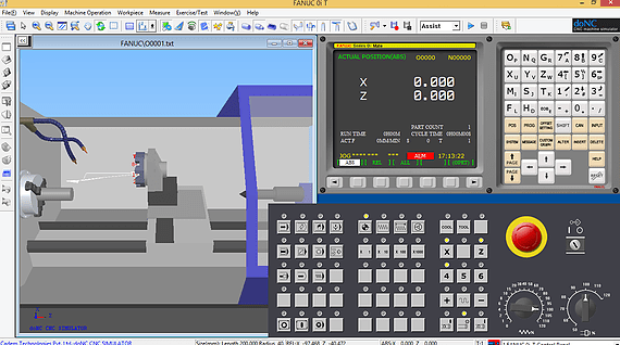 cnc simulator lathe